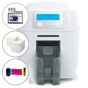 MAGICARD 300 PRO FRONTE RETRO + SET PER LA PRODUZIONE DI 300 CARD PVC A COLORI (SOFTWARE INCLUSO)
