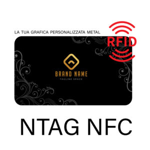 CARD RFID NFC NERO OPACO METAL
