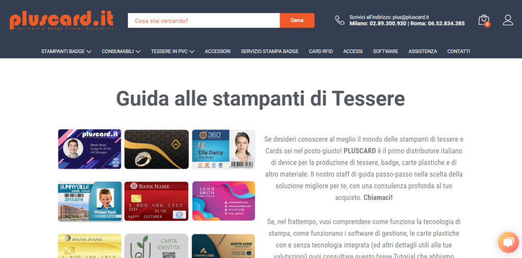 Guida alle stampanti di tessere